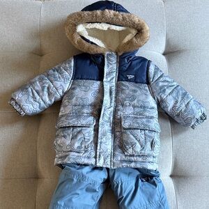 OshKosh B'gosh Blue and Gray Swirl Puffer Jacket